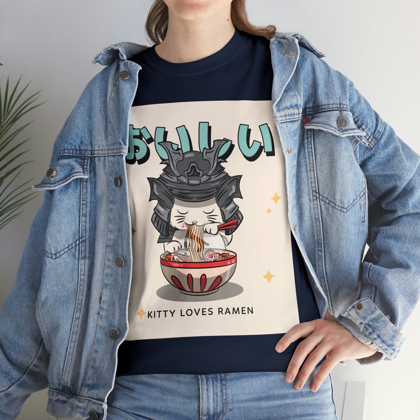 Kitty Enjoying Ramen