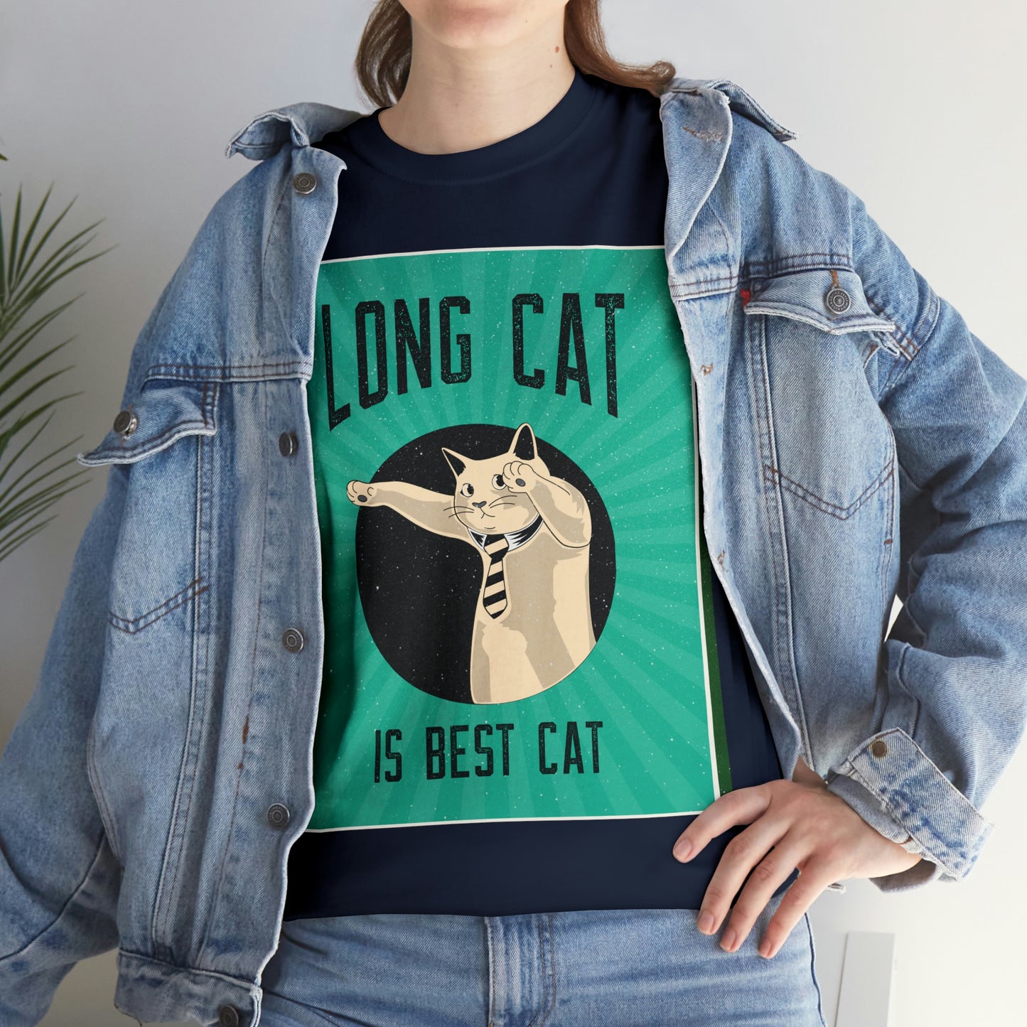 Long Cat Wears A Necktie