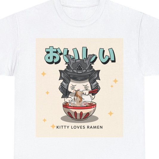 Kitty Enjoying Ramen