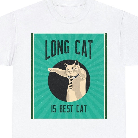 Long Cat Wears A Necktie